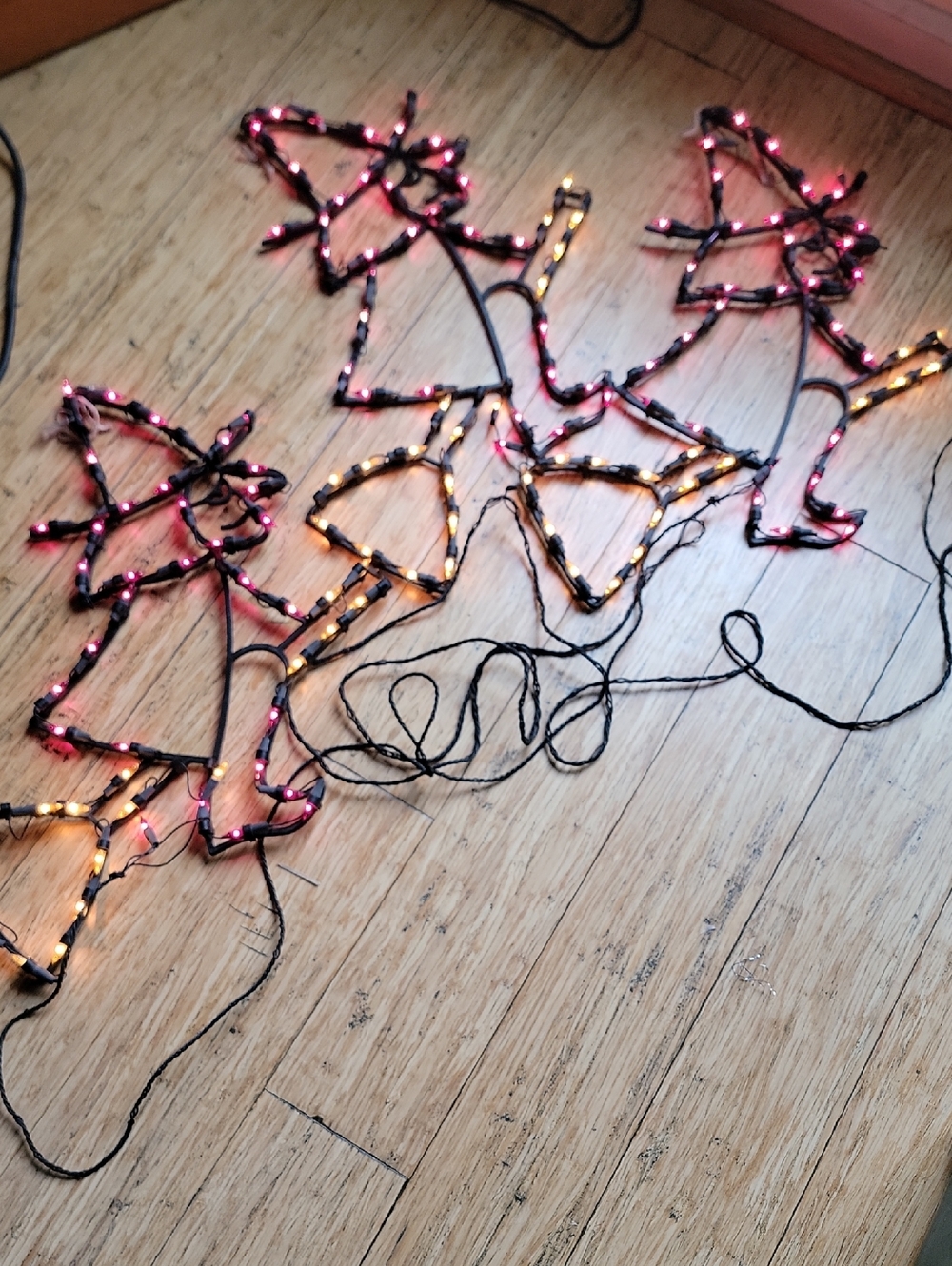 String Light Witches Flying Garland - Pink & Warm White LED